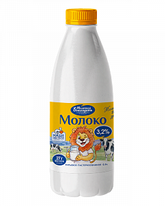 Молоко питьевое пастеризованное МДЖ 3,2%, 900 мл