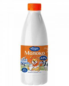 Молоко питьевое топленое МДЖ 4%, 900 мл