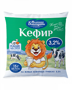 Кефир МДЖ 3,2%, 500 г.